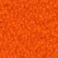 Miyuki seed beads 11/0 - Matted transparent orange 11-138F